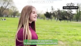 A girl with big natural tits enjoys getting fucked hard