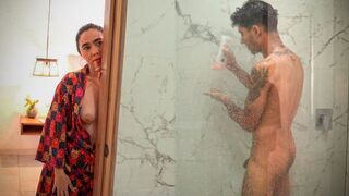 Sex in the shower with a stepmom is always a dream
