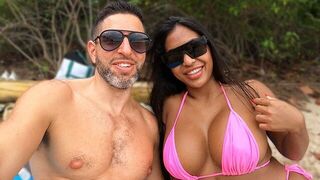 A vacation at the sea, sun, and sex at sunset with a stunning Asian bombshell