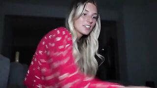 The blonde step-sister asks her brother to gently dominate her
