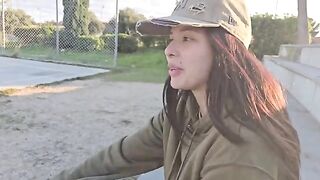 The guy did not find mushrooms, but he found a girl’s pussy in the jungle