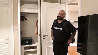 The man did not leave the girl even in panties