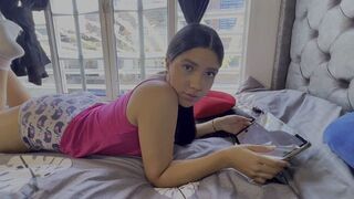 The girl plays with herself, imagining intense intimacy