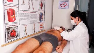 Nurse fucks her patient without foreplay and takes off his underwear