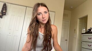 A cute girl shows her skills in stripping and riding a cock
