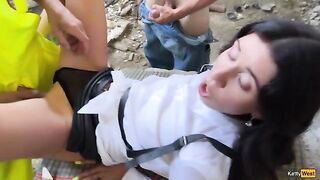 Katty West gets fucked hard in her sexy mini-skirt