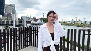 A girl in a bikini sent an SOS signal from the Bikini Atoll