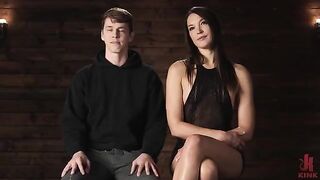 A girl takes control and sits on his face, showcasing dominion and 69 pose skills
