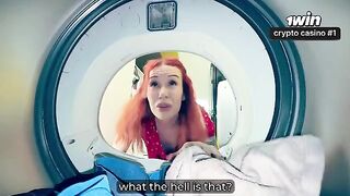 A girl got stuck in the washer and had sex with her stepmom