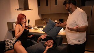 Celeste Alba prepares her husband's ass for a hot Latina pounding