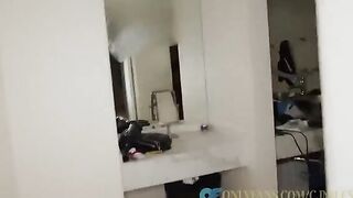 Two Asian girls shared the same big cock in an intense threesome