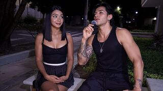 It's now or never, but better now - hardcore outdoor action with a cute Latina