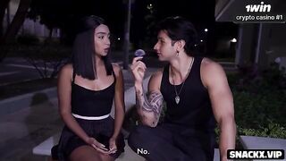 It's now or never, but better now - hardcore outdoor action with a cute Latina