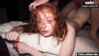 From a kiss to swallowing - just a tilt of the head, a perfect title for a hardcore scene
