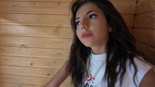 A beautiful Turkish girl is ready to get intimate in the sauna