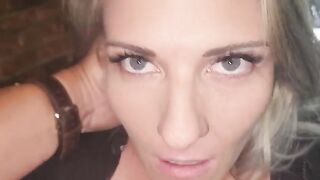 A hot blonde MILF is jumping on a dick as if racing for lust
