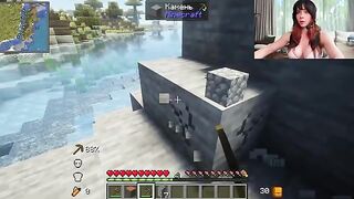 A girl with big boobs plays games before getting fucked hard