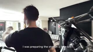 A tattoo artist fucks the ass of a client who owes him