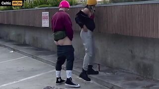 A man tried to push cock into a girl in public place