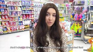 Katty West removes the condom and allows fans to cum inside her