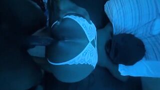 He grabbed her by the hips and went at it doggy style with intensity