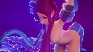 Mona Wales as the Queen of Elements in Genshin Impact, showcasing her dominance