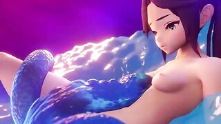 Mona Wales as the Queen of Elements in Genshin Impact, showcasing her dominance