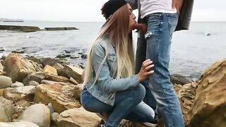 Skinny teen Veronika Charm gets her pussy railed on beach