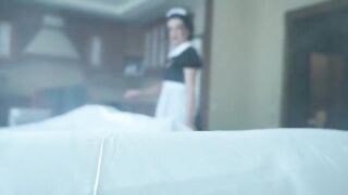 Maid turned into a ghost and fucked on Halloween