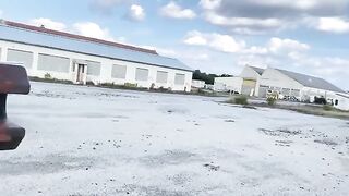 The slut was fucked hard in a weird place, she enjoyed it