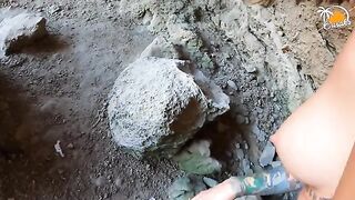 Outdoor celebration of Owiax couple reaching 25,000 subscribers on Pornhub