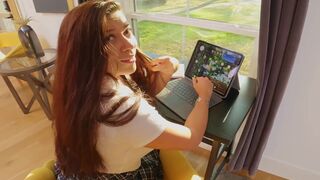 My pervert stepdad fucked my wet pussy in school again, starring Jolla PR
