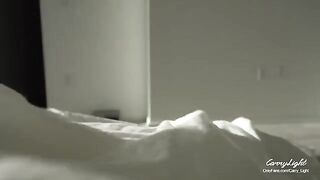 Pervert guy masturbates his cock when step mom catches him