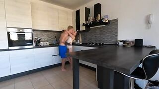 She squirts and rewards me with a blowjob for her clitoral suckling - in Italian!
