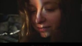 A beautiful woman has a passionate sex while hugging
